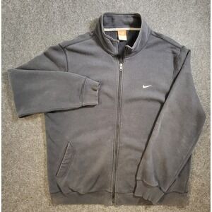Nike Sweatshirt Jacket Mens XL Black Vintage Athletic Dept Full Zip 90s Swoosh